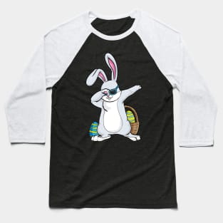 Cool easter bunny with eggs in a basket Baseball T-Shirt